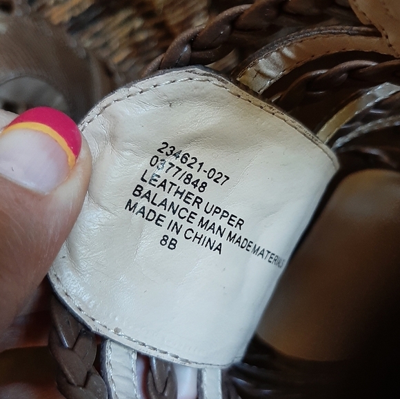 Colin Stuart Gladiator Caged Peep Toe Platform Heels Leather Sandals 8 Brown - Picture 10 of 10